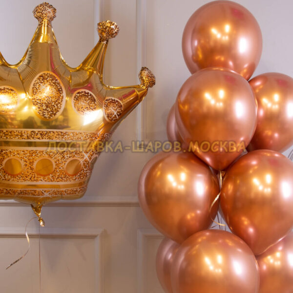 Фонтан из шаров «Золотая корона»
