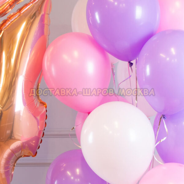 Букет из шаров на день рождения девочке «Микс» N24