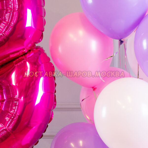 Букет из шаров на день рождения девочке «Микс» N27