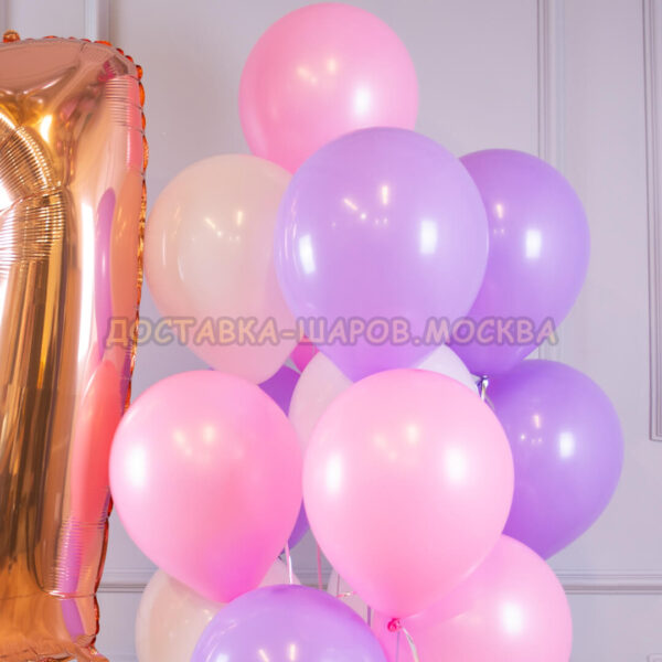 Букет из шаров на день рождения девочке «Микс» N25