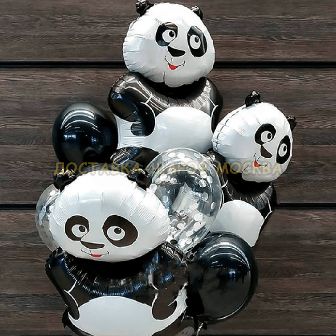 Сет из шаров с пандами №91