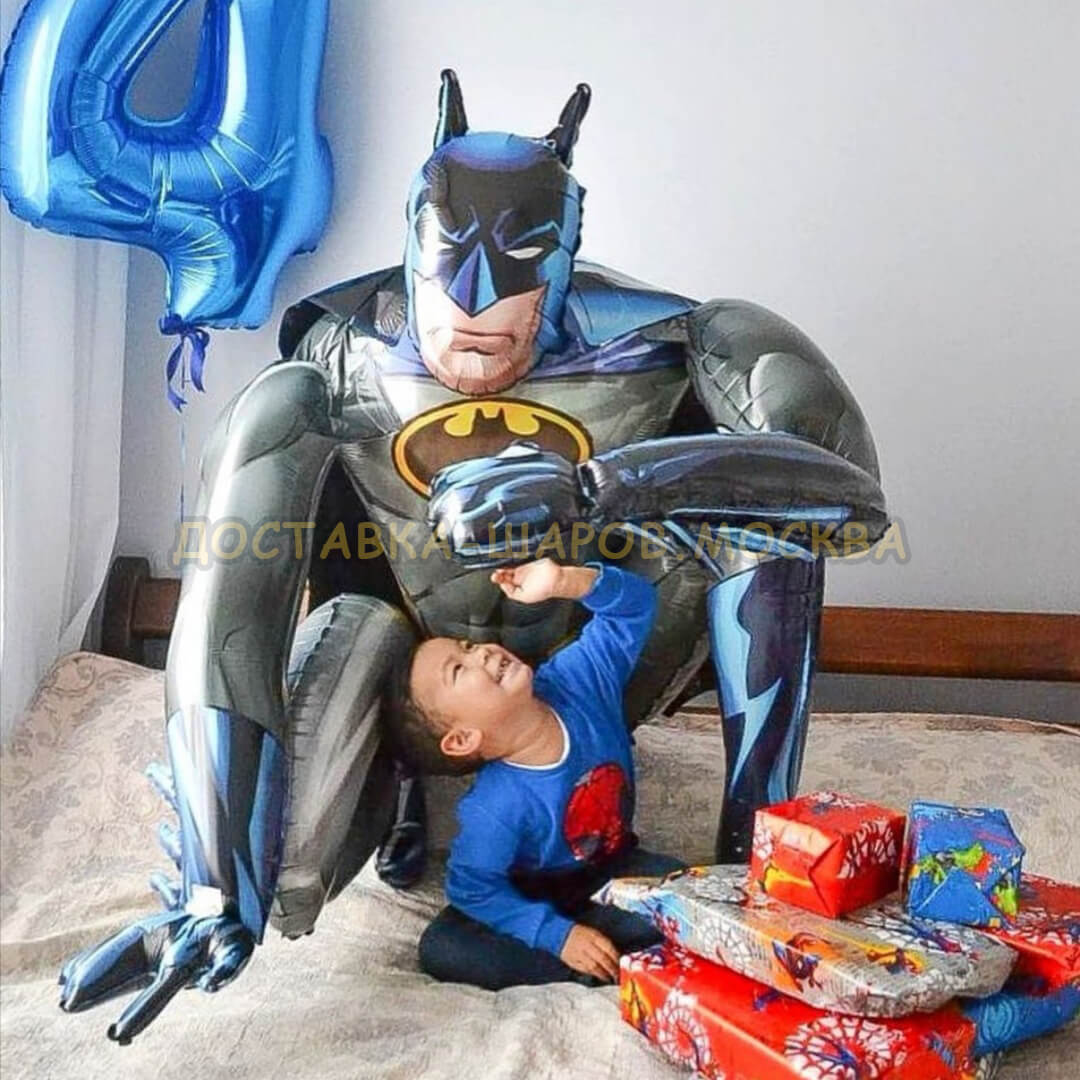 Шар Бэтмен 3D (112 см) с цифрой
