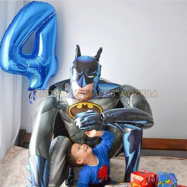 Шар Бэтмен 3D (112 см) с цифрой